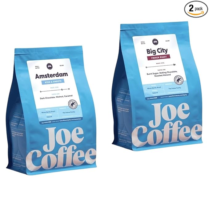 Bean Box New York Coffee Sampler, 2-Pack - Roasted by Joe Company, Gourmet Arabica Coffee, Variety Pack - Whole Bean
