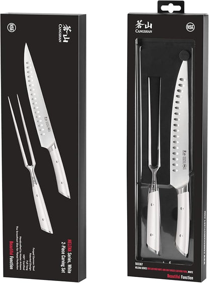 Cangshan HELENA Series German Steel Forged 2-Piece Carving Set (White)