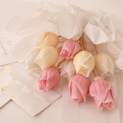 2PCS Tulip Flower Silicone Molds Tulip Bouquet Silicone Candle Molds 3D Floral Resin Candle Soap Mold Flower Fondant Chocolate Cake Decoration Mold Resin Casting