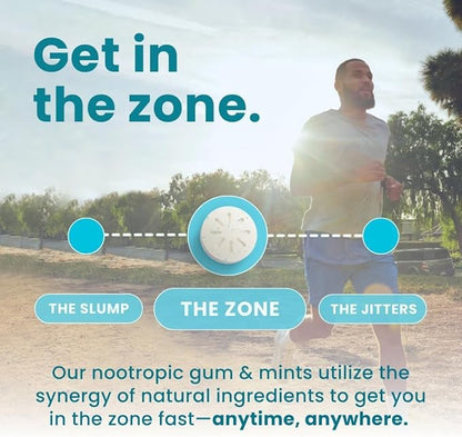 Neuro Energy & Focus Mints - Sugar Free Breath Mints with 80mg Natural Caffeine, B Vitamins & L-Theanine - Vegan Brain Supplement for Exercise, Study & Daily Focus - Peppermint, 72 ct