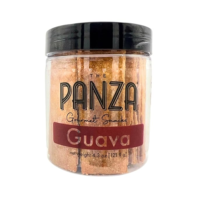 The Panza Guava Gourmet Cookie Snack Thin & Crispy | Organic, Non-GMO, 100% Natural Ingredients | Signature Jar 4.3 oz