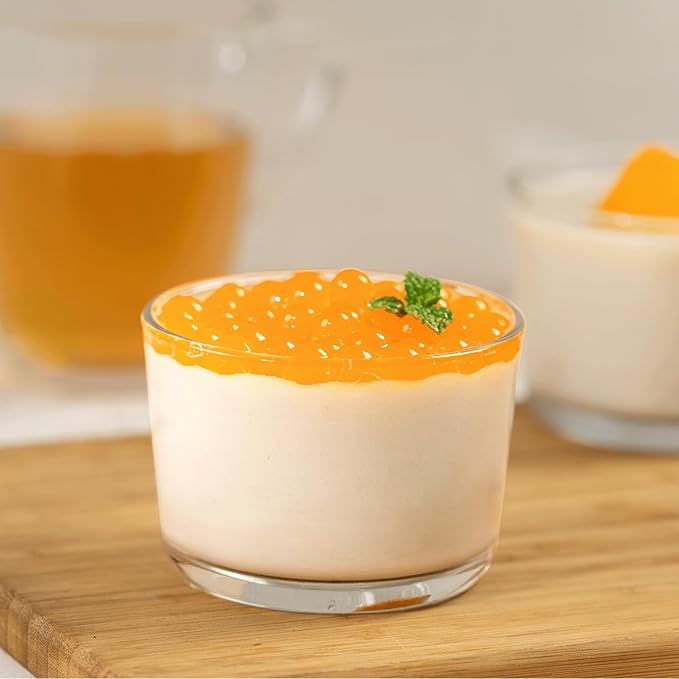 Tea Zone [1 Pound] Mango Popping Pearls, Bursting Pearls for Teas, Shakes, Smoothies, Dessert Toppings