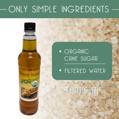Joe’s Syrup Organic Flavored Syrup, Organic Simply Sugar, 750 ml