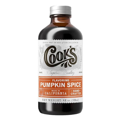 Cook's, Pumpkin Spice Flavoring, for Baking, Cookies, Beverages, Cakes, Breads, 4 oz
