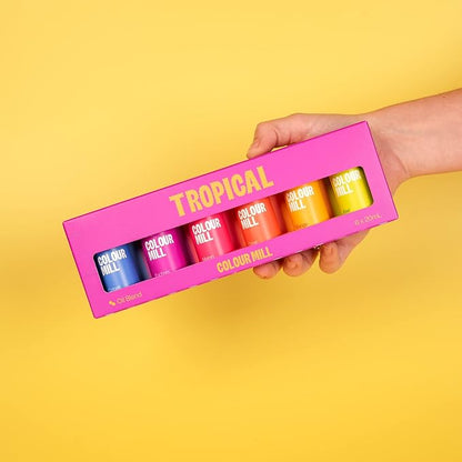 Colour Mill Oil-Based Food Coloring, Tropical Pack: 20 Milliliters Each of 6 Colors - Cobalt, Coral, Fuchsia, Kiwi, Mango and Melon