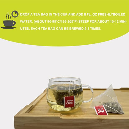 Samcci - Rosemary Tea, 40 Teabags, 1.5g/bag - Pure Dried Rosemary Leaves Tea Bags- Cultivated From Egypt - Non-GMO - Caffeine-free - Support Respiratory Health & Support Hair Growth