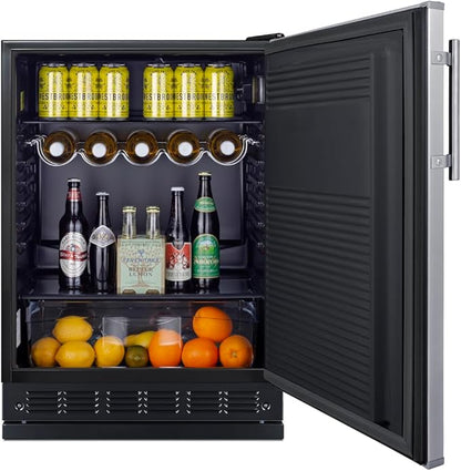 Summit 24" Cold Brew Kegerator, Dual Tap Kit, Stainless Steel- SBC7BRSCF2