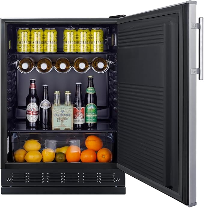Summit 24" Undercounter Kegerator, Dual Tap Kit, Stainless Steel - SBC7BRS