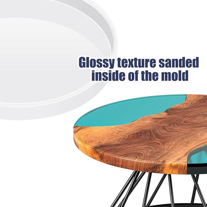 Extra Large Resin Table Mold Large Charcuterie Board Tray Resin Mold Round Silicone Epoxy Table Mold for Table, Charcuterie Board, Cutting Board, DIY Home Decoration (23.62 x 23.62 x 0.98 Inches)