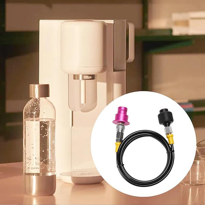 MEASUREMAN CO2 Adapter Kit with CGA320 Connector & 60-Inch Hose, Quick Connect Refill Adapter for Soda Makers/Soda Machines