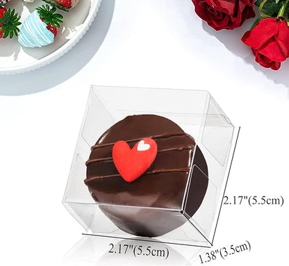 RomanticBaking 150 Pack 2.17x2.17x1.38 Inches Single Macaron Boxes Brownie Boxes Moon Cake Boxes Small candy boxes for wedding favors