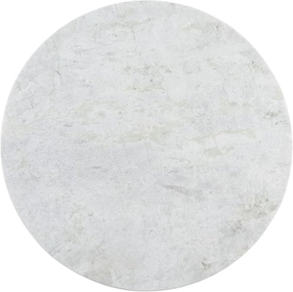 Koville Lighe Gray Marble Stone Cutting Board, Non-Stick Dough Pastry and Cutting Boards for Kitchen Counter, 16" Marble Cheese Board for Baking, Charcuterie, Trivet, Round Serving Slab for Countertop