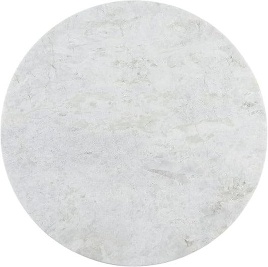 Koville Lighe Gray Marble Stone Cutting Board, Non-Stick Dough Pastry and Cutting Boards for Kitchen Counter, 16" Marble Cheese Board for Baking, Charcuterie, Trivet, Round Serving Slab for Countertop