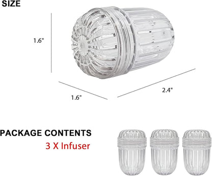 3PCS Small size Fruit Infuser for Wide Mouth Bottles.,Compatible with Stanley,Hydro Flask, Iron Flask, Takeya, ThermoFlask