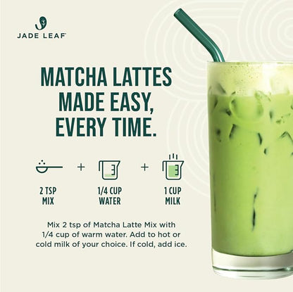Jade Leaf Matcha Organic Premium Ceremonial Grade Matcha Green Tea Powder - Japanese - Culinary, Ingredient, Ceremonial Barista Teahouse, Latte, Collagen, 17.6 Ounce (Pack of 1), Matcha Latte