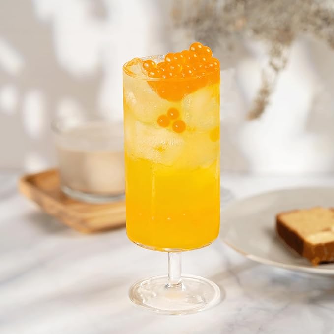 Tea Zone [1 Pound] Passion Fruit Popping Pearls, Bursting Pearls for Teas, Shakes, Smoothies, Dessert Toppings