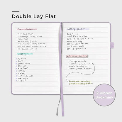 &And Per Se Lined Journal Notebook (5 Packs), 160 Pages, A5 5.7 x 8 inches College Ruled Thick Paper Notebook Journals for Writing, Hardcover Notebooks for Women Men Office School (Lavender)