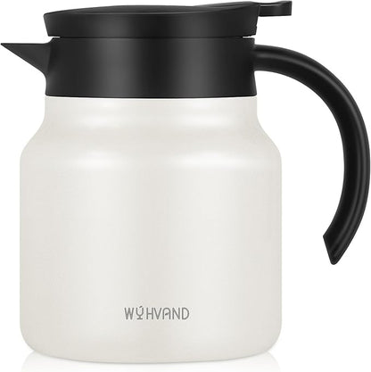 27Oz Thermal Coffee Carafes For Keeping Hot/Cold, Stainless Steel Coffee Carafe, Dustproof Insulated Water Carafe for Party/Home,Cream
