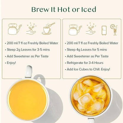 VAHDAM, Turmeric Saffron Herbal Tea Loose Leaf 100g (50 Cups, 3.5oz) Blend Of Turmeric Tea, Saffron Tea & Fresh Spices | Whole Loose-Leaf Tisane | Vacuum Sealed for Freshness
