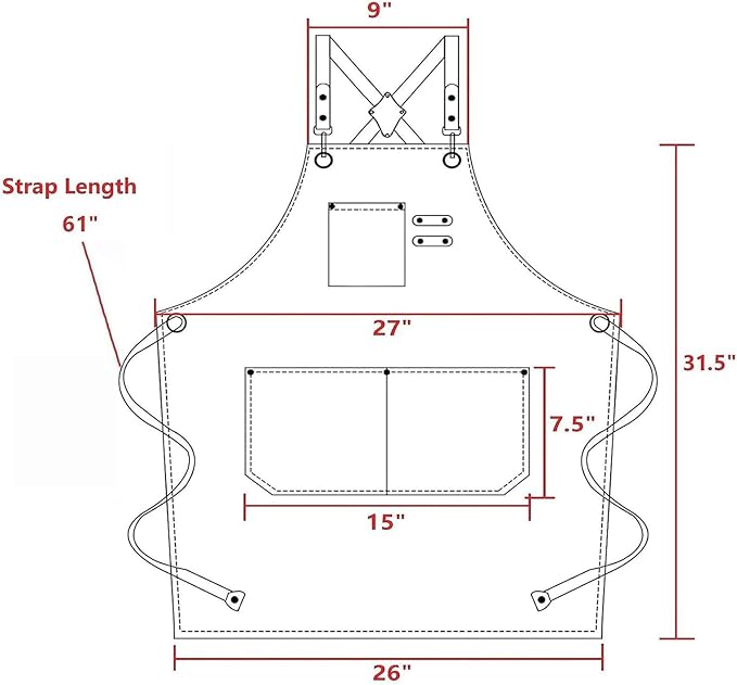 AFUN Chef Aprons for Women Men with Large Pockets, Cotton Canvas Cross Back Water Repellent Work Apron, Size M to XXL (Armygreen)