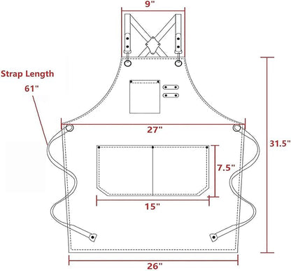 AFUN Chef Aprons for Women Men with Large Pockets, Cotton Canvas Cross Back Water Repellent Work Apron, Size M to XXL (Pink)