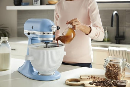 KitchenAid Ice Cream Maker Attachment Stand Mixer, 2 Quart, White