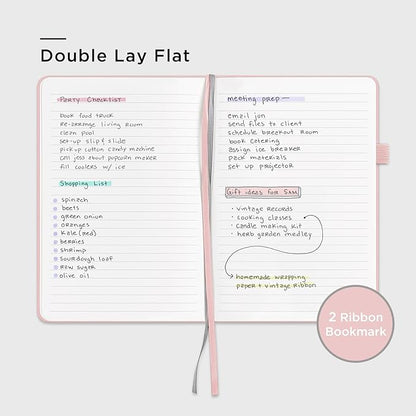 &And Per Se Lined Journal Notebook, 160 Pages, A5 5.7 x 8 inches College Ruled Thick Paper Notebook Journals for Writing, Hardcover Notebooks for Women Men Office School (1 Pack, Pink)
