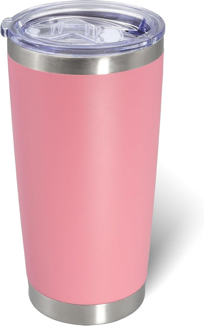 20oz Tumbler Bulk Stainless Steel Tumblers with Lid Vacuum Insulated Double Wall Travel Coffee Mug Powder Coated Tumbler Cup for Hot and Cold Drinks(Mix Color, 12 pack)