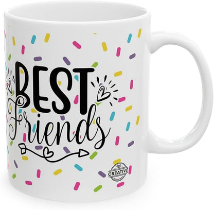 11 OZ Novelty Coffee Mugs - Christmas Gift (Best Friends Theme)
