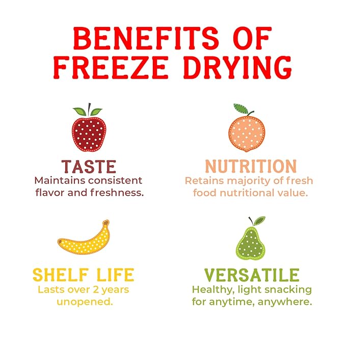 Nature's Turn Freeze-Dried Fruit Snacks, Pear Crisps, Pack of 6 (1.2 oz Each)