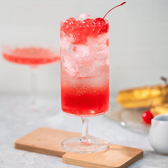 Tea Zone [1 Pound] Cherry Popping Pearls, Bursting Pearls for Teas, Shakes, Smoothies, Dessert Toppings