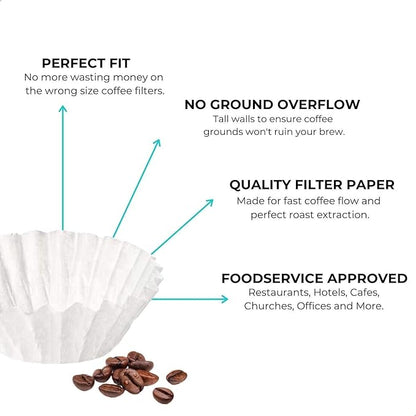 Coffee Filters, 8/12-Cup Size, 300/Pack (Authorization Seller)