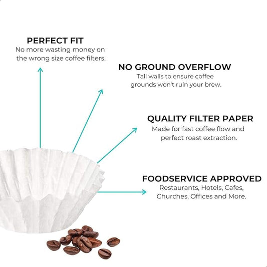 Coffee Filters, 8/12-Cup Size, 300/Pack (Authorization Seller)