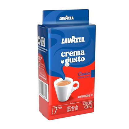 LavAzza medium roast Crema e Gusto Ground Coffee 8.80 oz (Pack of 8)