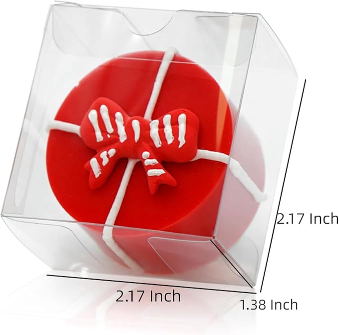 100pcs Clear Macaron Boxes Chocolate Covered Ore Cookie Boxes 2.17" x 2.17" x 1.38" Clear Favor Box Treat Pastry Box for Christmas Birthday Wedding