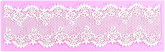 Embossing Lace Fondant Mold, Silicone Molds for Cake Decorating Tool, Multi Circle Flowers Lace Mat Wedding, Cake Lace Molds