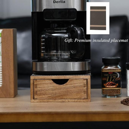 Drawer Holder for Coffee Brew - Kitchen Machine Accessories Stand Shelf Countertop - Serve Coffee Station and Pod Capsules Storage Organizer for Home Decor Office Storage Solution CF1D1C-Light