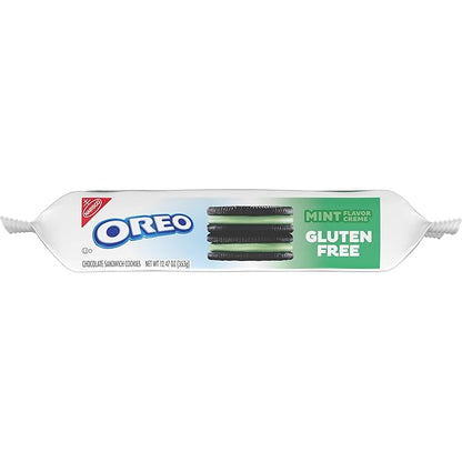 OREO Gluten Free Mint Creme Chocolate Sandwich Cookies, Gluten Free Cookies, 12 - 12.47 oz Packs