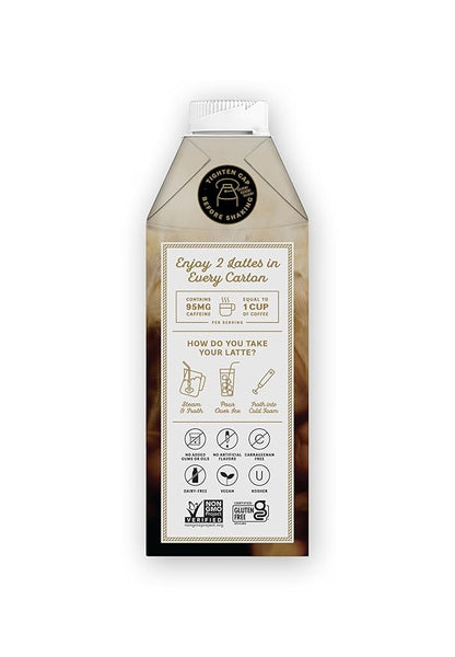 Elmhurst 1925 Toasted Almond Vanilla Latte – Plant-Based, Vegan, Dairy-Free Plant Milk Latte Made of Cold Brew Premium Arabica with 95mg Caffeine & Madagascar Vanilla – 25.4oz (Pack of 6)