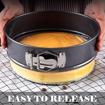 Tellshun 10 Inch Springform Pan Tin With 50Pcs Parchment Paper Nonstick Baking Mold Round Leakproof Removable Bottom Bakeware for Cake Cheesecakes Pie Pizza and Quiches