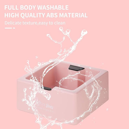 Bincoo Square Espresso knock Box 16cm /6.3 Inch Barista Style Coffee Knock Box for Grounds with Anti-Slip Base, Multi-functional Sturdy Espresso Dump Bin for Home/Office. (pink)
