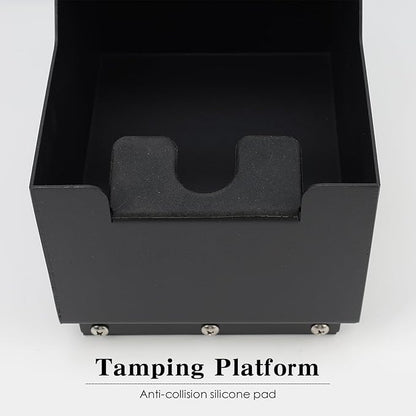 Espresso Knock Box, Stainless Steel Coffee Bag Container, With Steel Bracket And Noise Reducing Rubber Ring (Rectangle L-No base)
