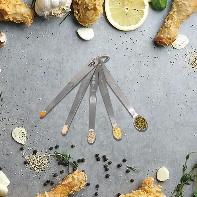 2PCS 1/4 Teaspoon(1/4tsp, 1.25 ml, Tad) Single Tiny Measuring Spoon, Small Individual Stainless Steel Measure Spoons Only