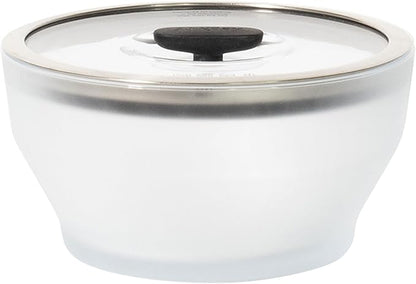 Anyday 8-Cup Microwave Cookware & Glass Container with Glass Lid, Plastic-Free Deep Food Storage | Stackable Airtight Steamer with Vented Lid for Microwave-Safe Reheating, Steaming Vegetables & Rice