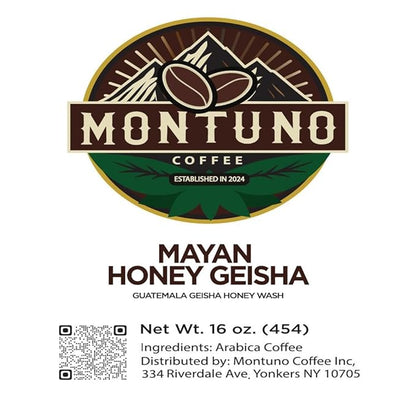 Mayan Honey Geisha Coffee, Single Origin Guatemala, High Altitude 4000ft, Wine-Like Profile (Coarse), 1 Lb
