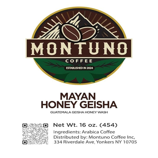 Mayan Honey Geisha Coffee, Single Origin Guatemala, High Altitude 4000ft, Wine-Like Profile (Espresso), 1 Lb
