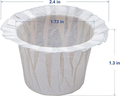 600 Count Disposable Paper Coffee Filters with 4 Pack Reusable K Cups, Compatible with Keurig 2.0 and 1.0 Coffee Maker