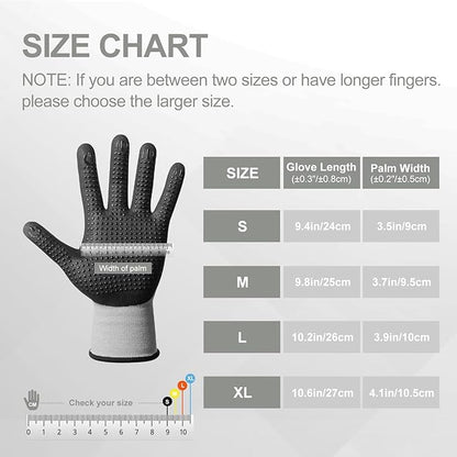 PROMEDIX P Nitrile Coated Work Gloves,MicroFoam Safety Work Gloves Men,Seamless Knit Nylon&spandex Gloves with Grip