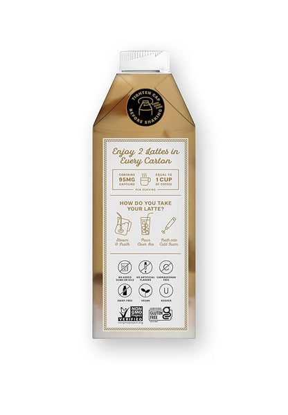 Elmhurst 1925 Brown Sugar Oat Milk Latte – Plant-Based, Vegan, Dairy-Free Latte Made of Whole Grain Oats, Cold Brew Premium Arabica with 95mg Caffeine & Real Brown Sugar – 25.4oz (Pack of 6)