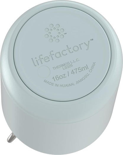 Lifefactory 20-Ounce Stainless Steel Vacuum-Insulated Sport Bottle, Mint